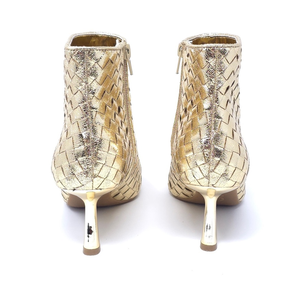INC International Concepts Ankle Boots Raisiep Gold Woven Size 6.5 M - Picture 4 of 12